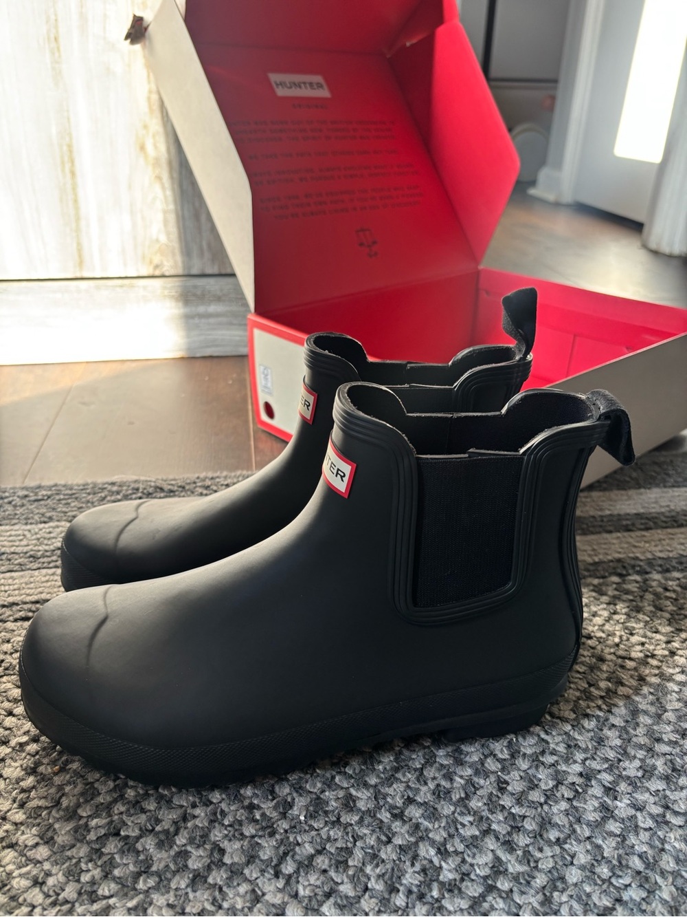 Hunter Kids Black Chelsea Short Rain Boots